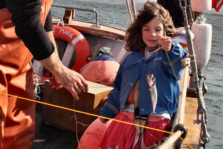 Fishing for mackerel.