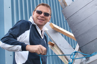 Jeff Mathews, shipwright.